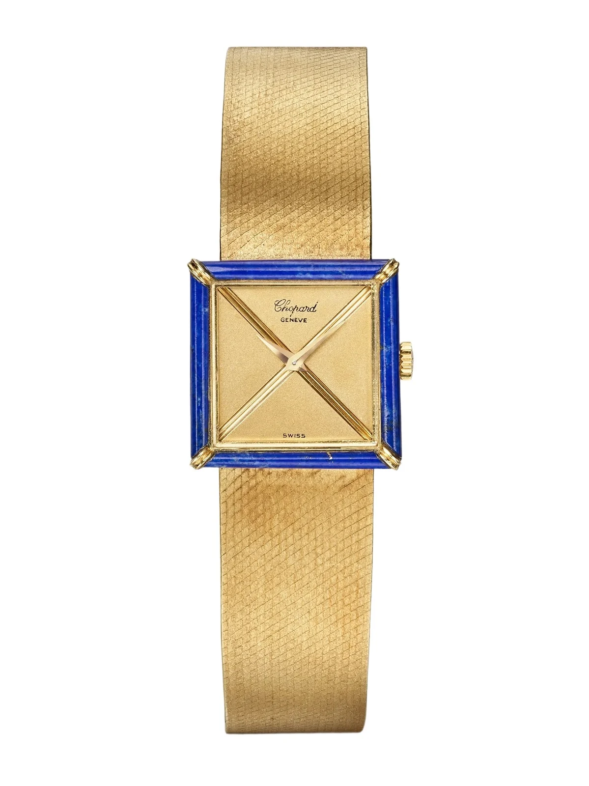 Stephanie Windsor + Chopard Vintage 1980s Hand-wound 18-karat Gold Lapis Lazuli Watch, Ref. 46945 (6.75” And 7.0” Wrist)