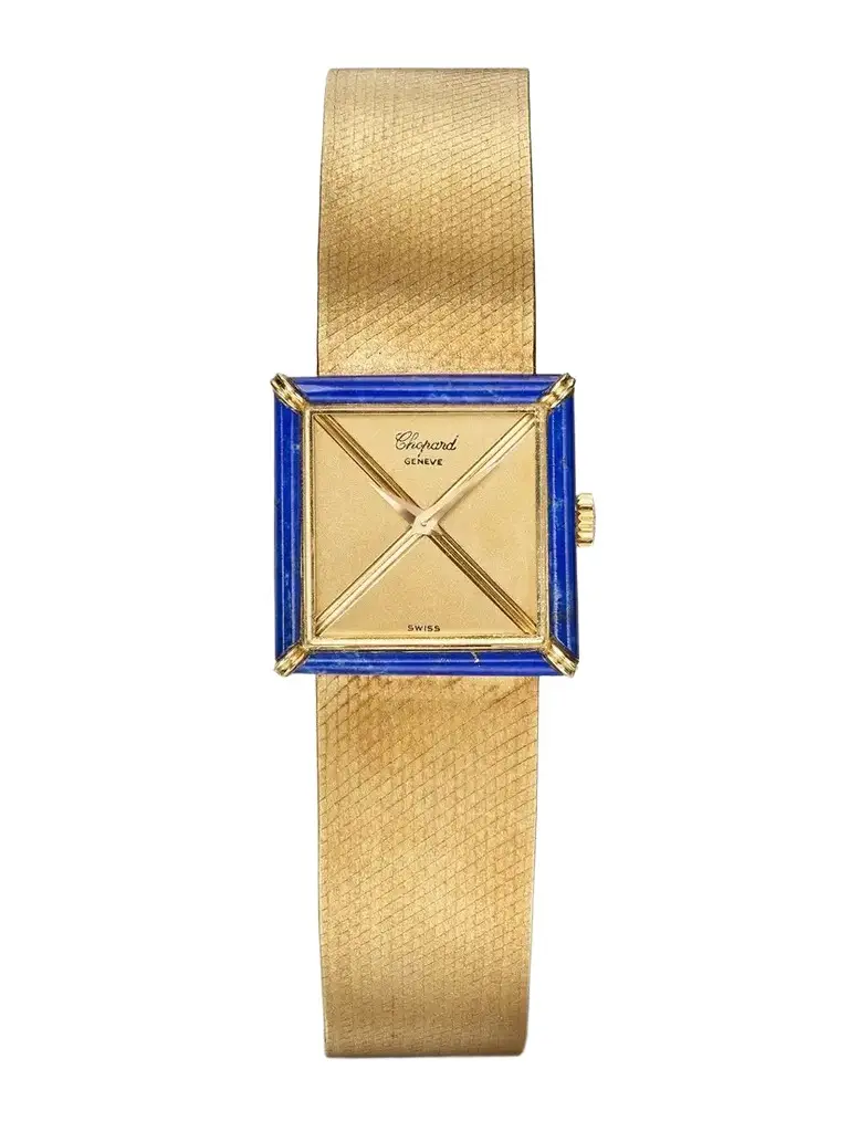 Stephanie Windsor + Chopard Vintage 1980s Hand-wound 18-karat Gold Lapis Lazuli Watch, Ref. 46945 (6.75” And 7.0” Wrist)