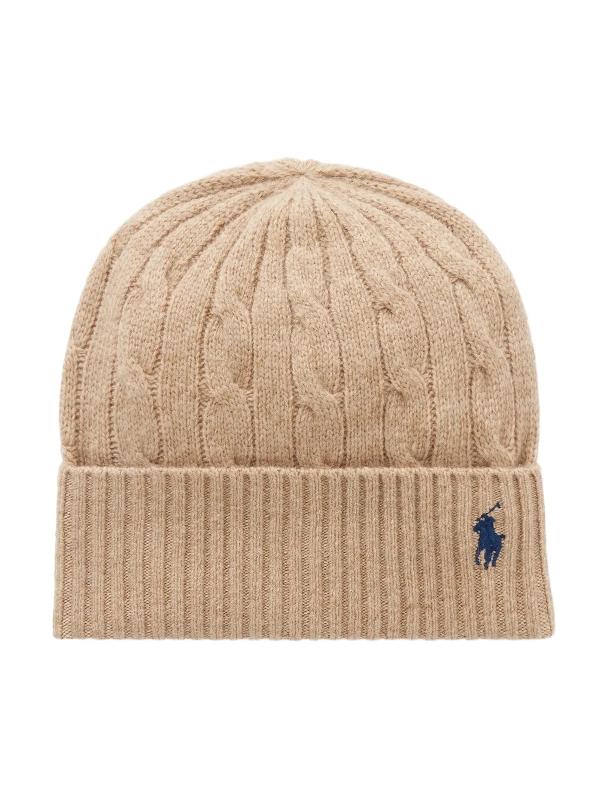 Logo-embroidered Cable-knit Wool And Cashmere-blend Beanie - Neutrals Logo-embroidered Cable-knit Wool And Cashmere-blend Beanie - Neutrals