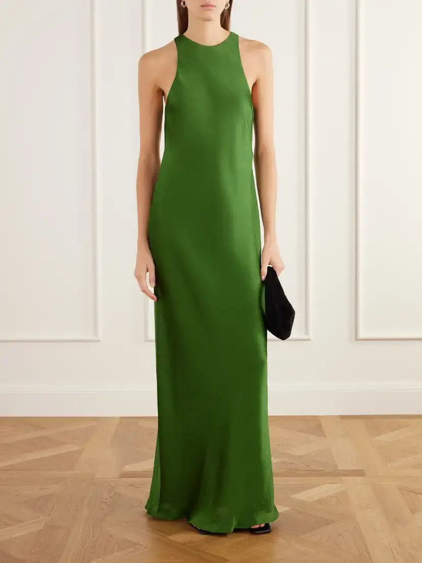 Tibi Plissé-satin Maxi Dress | Thumbnail 2 Tibi Plissé-satin Maxi Dress | Thumbnail 2