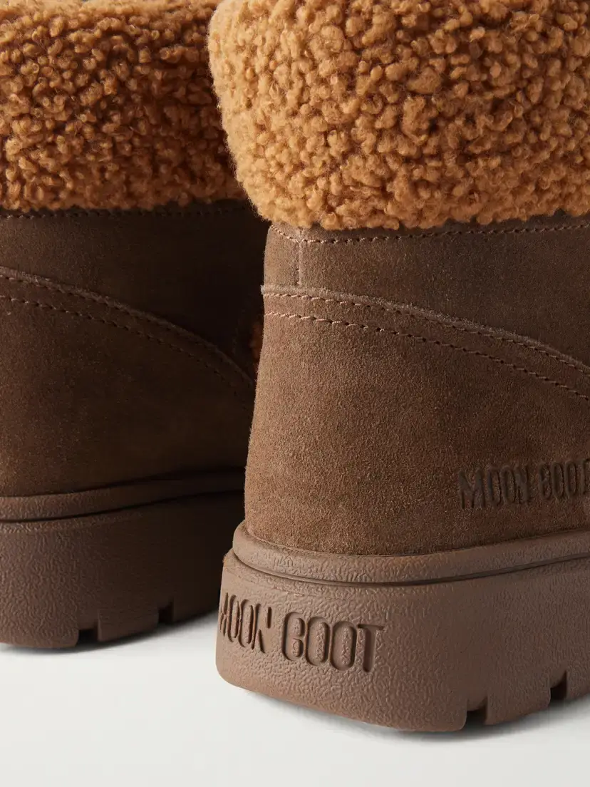 Moon Boot Combat Fleece-trimmed Suede Ankle Boots | Thumbnail 5 Moon Boot Combat Fleece-trimmed Suede Ankle Boots | Thumbnail 5
