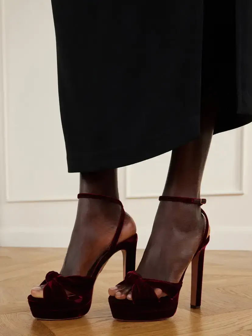 Aquazzura Cupid 130 Twisted Velvet Platform Sandals | Thumbnail 2 Aquazzura Cupid 130 Twisted Velvet Platform Sandals | Thumbnail 2