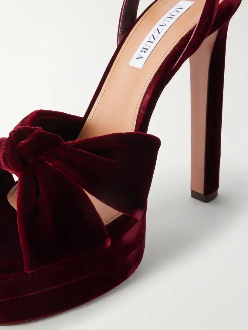 Aquazzura Cupid 130 Twisted Velvet Platform Sandals | Thumbnail 5 Aquazzura Cupid 130 Twisted Velvet Platform Sandals | Thumbnail 5