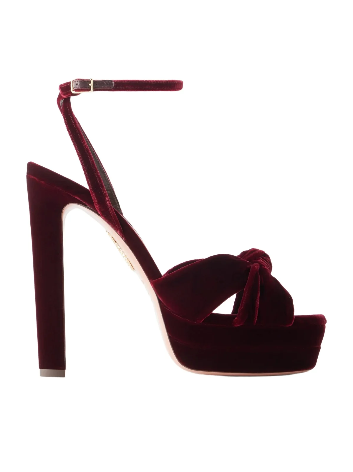 Cupid 130 Twisted Velvet Platform Sandals