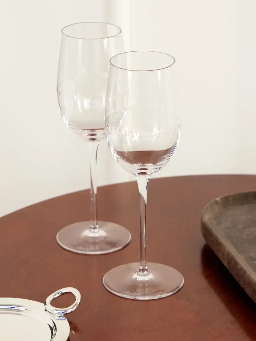 Christofle Perles Set Of Two Wine Glasses | Thumbnail 2