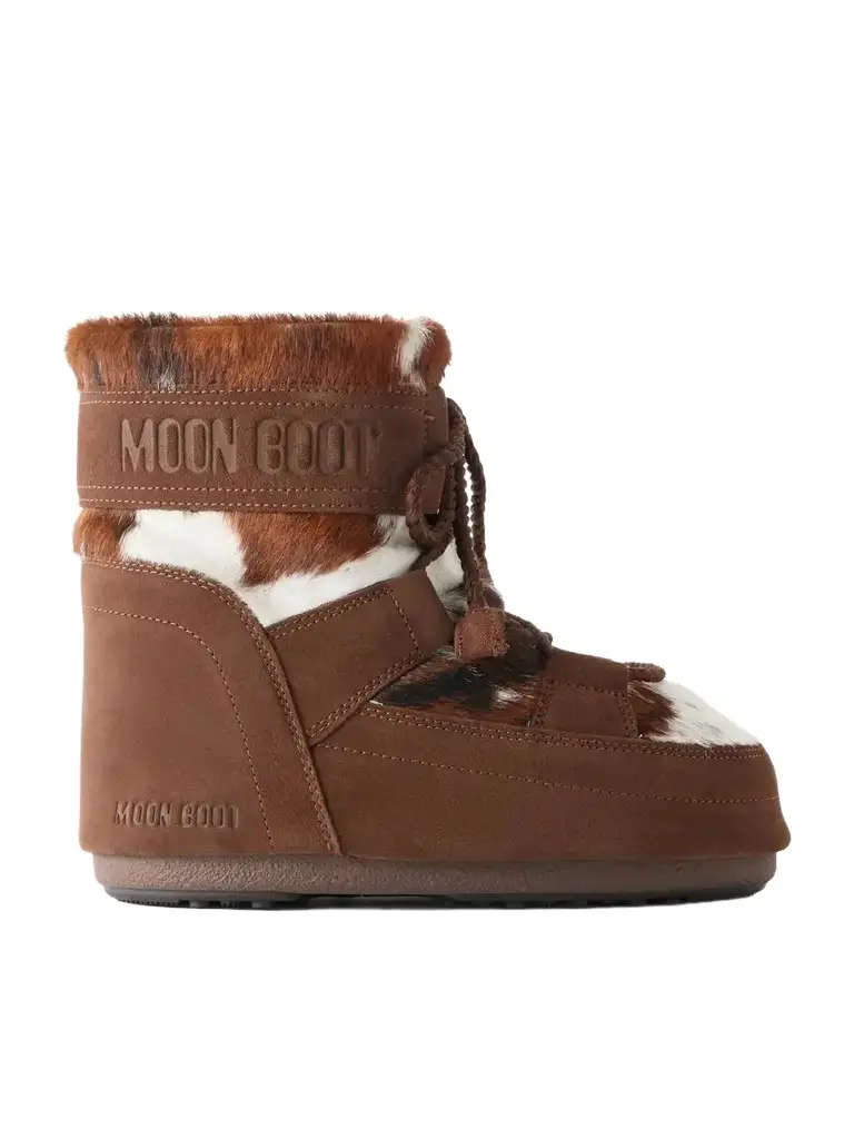 Moon Boot Icon Low Archive 1985 Suede-trimmed Calf-hair Boots