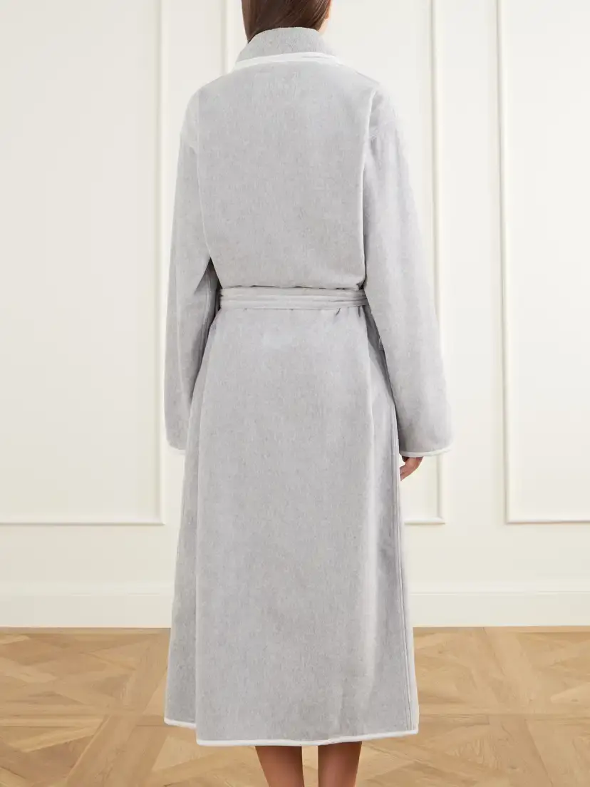 Brunello Cucinelli Logo-embroidered Cotton-terry Robe | Thumbnail 3 Brunello Cucinelli Logo-embroidered Cotton-terry Robe | Thumbnail 3