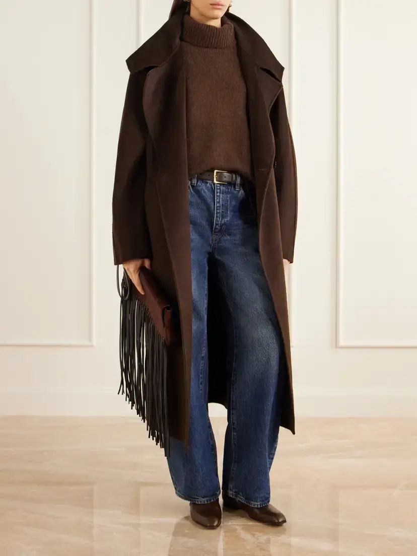 TWP Fringed Leather-trimmed Calf Hair Clutch | Thumbnail 3