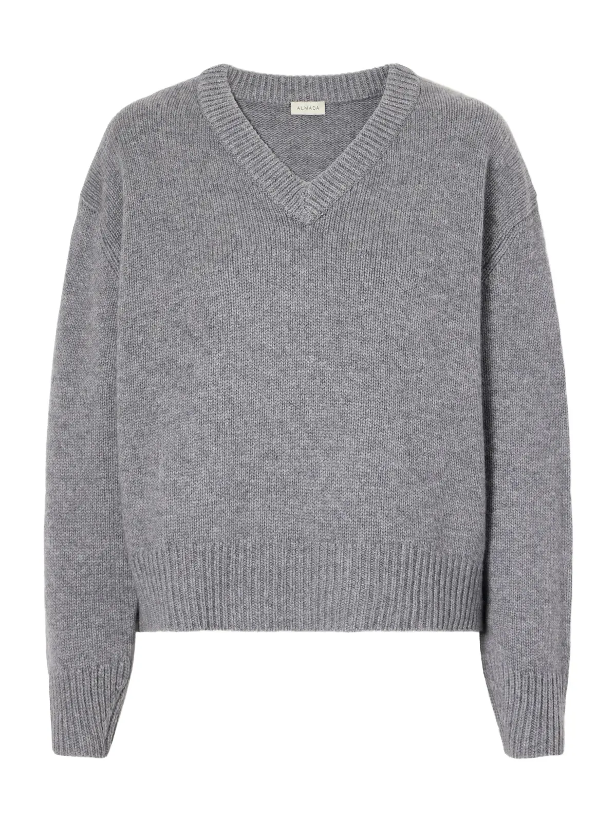 Almada Yara Merino Wool And Cashmere-blend Sweater - Gray