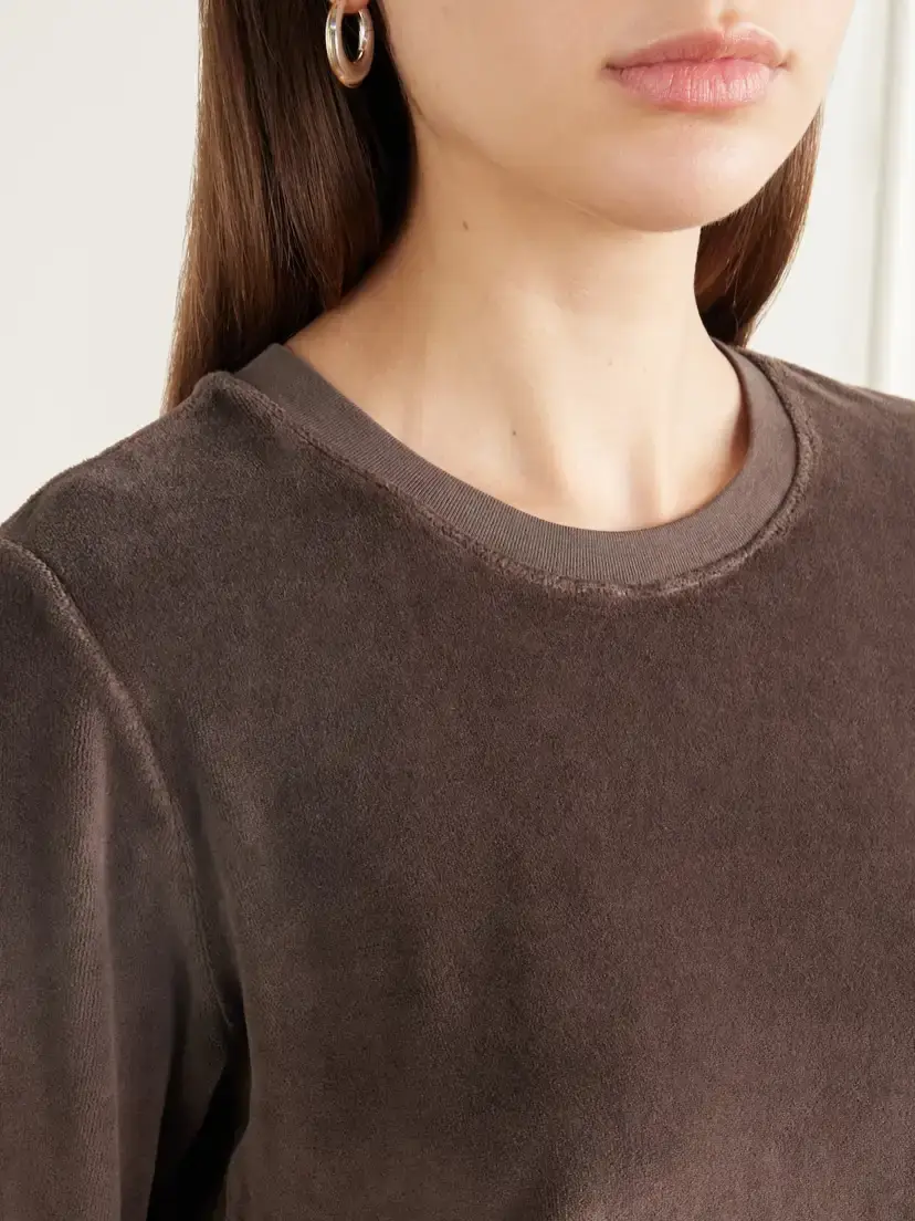 Suzie Kondi Corfu Cotton-blend Velour T-shirt | Thumbnail 5 Suzie Kondi Corfu Cotton-blend Velour T-shirt | Thumbnail 5
