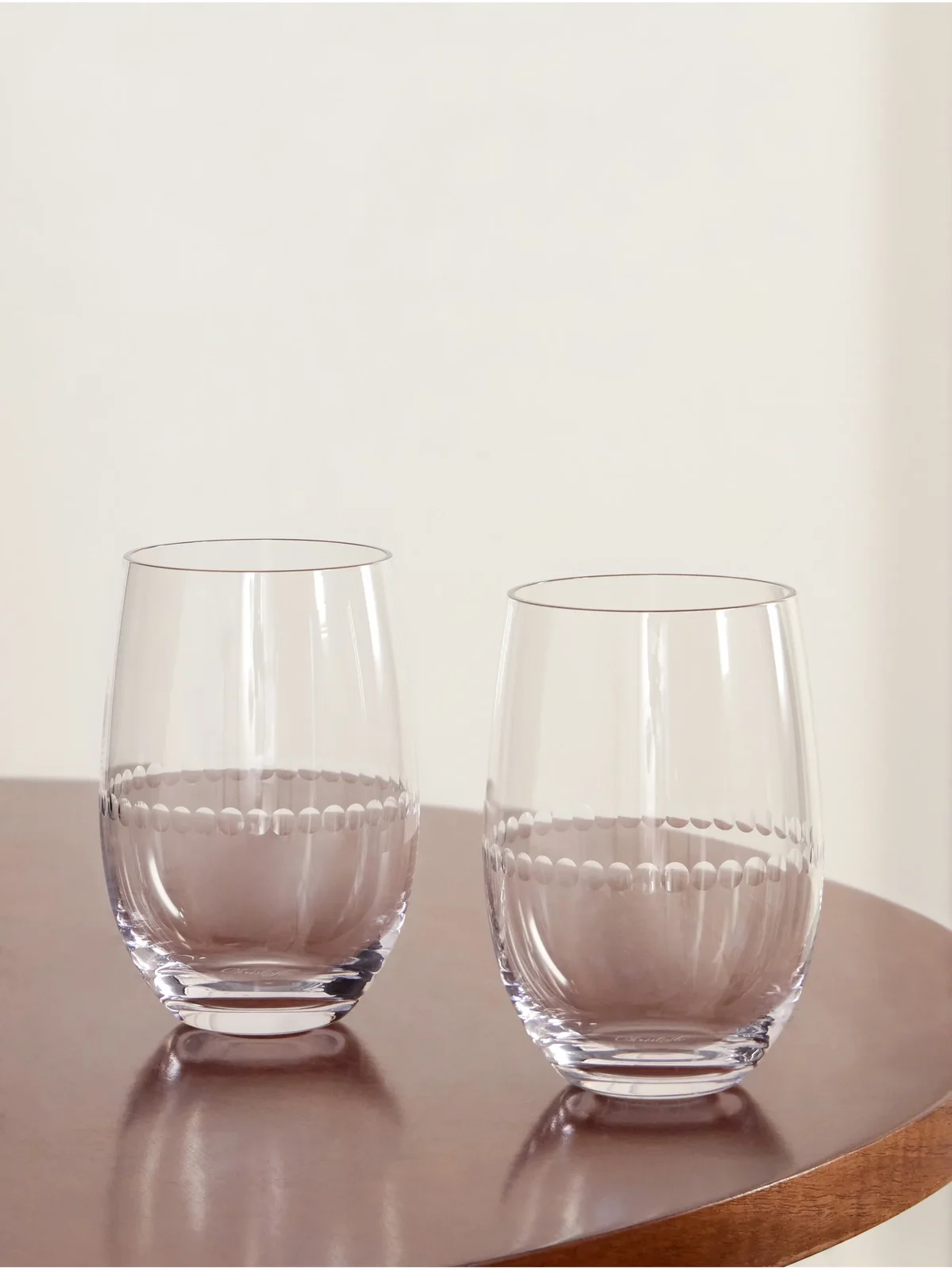Perles Set Of Two Crystal Water Glasses Perles Set Of Two Crystal Water Glasses