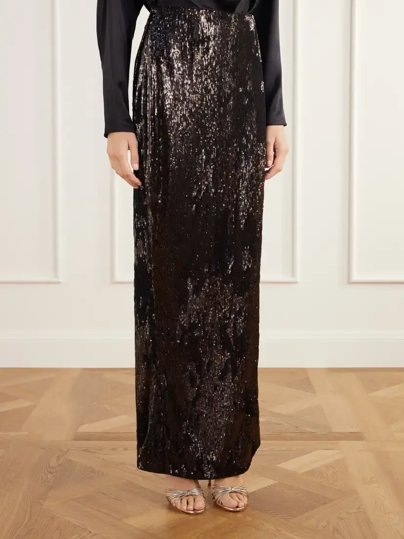 Balmain Sequined Crepe Maxi Skirt | Thumbnail 3 Balmain Sequined Crepe Maxi Skirt | Thumbnail 3