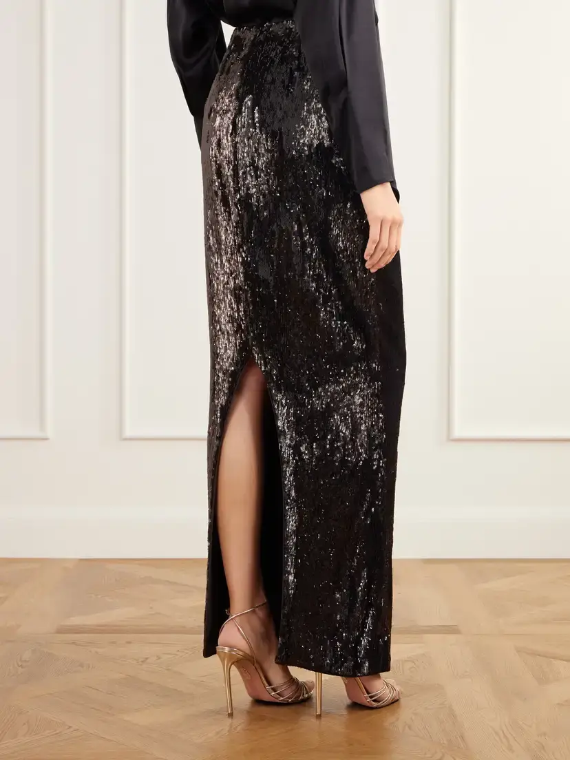 Balmain Sequined Crepe Maxi Skirt | Thumbnail 4 Balmain Sequined Crepe Maxi Skirt | Thumbnail 4