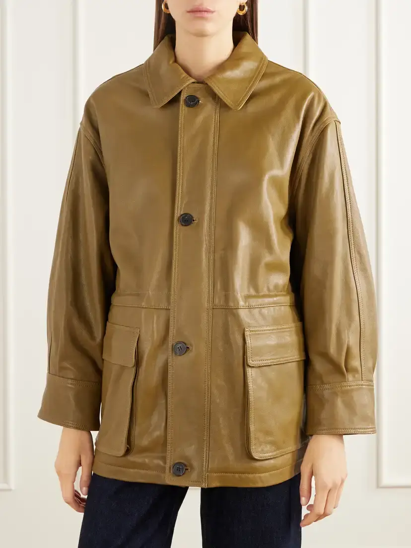 ARMA Maeve Paneled Leather Jacket | Thumbnail 3