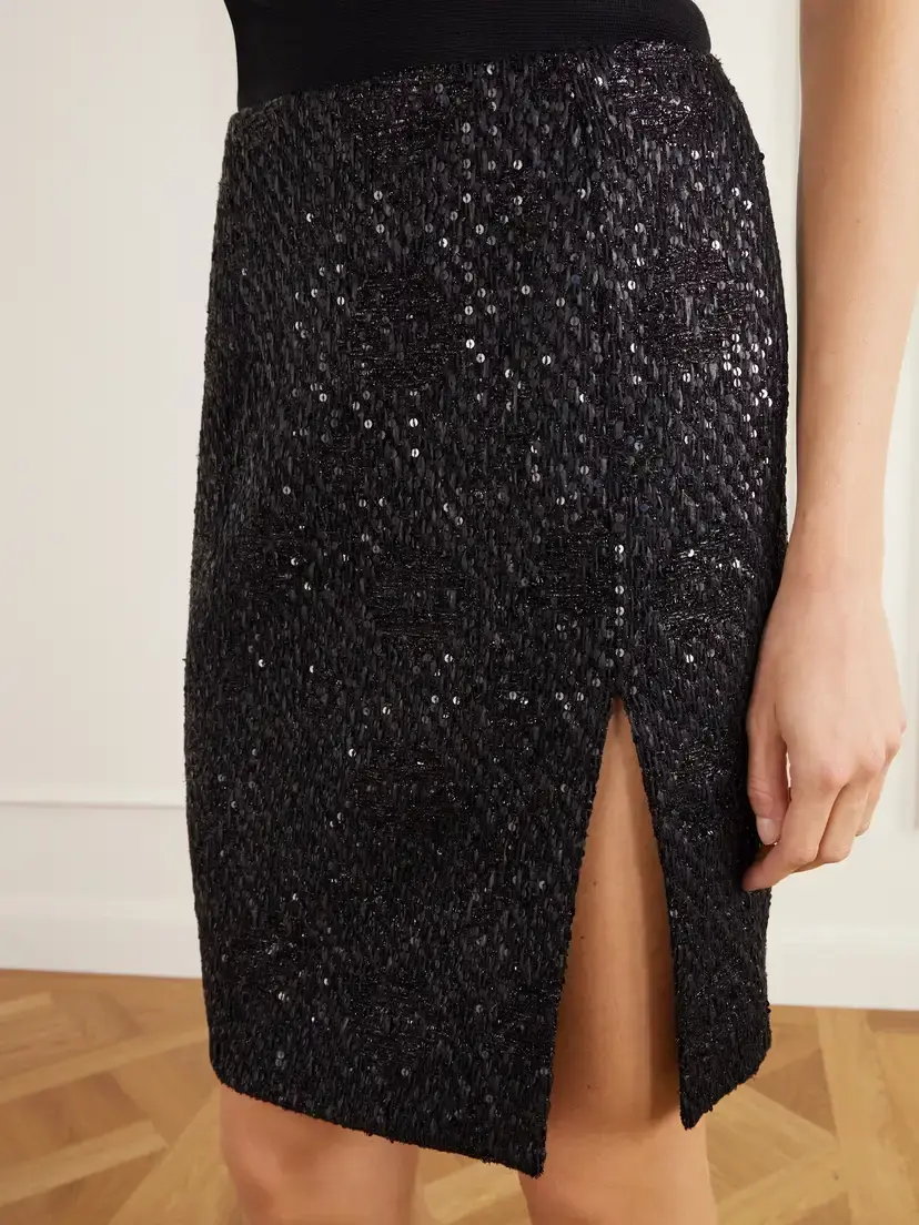Balmain Sequined Tweed Mini Skirt | Thumbnail 5