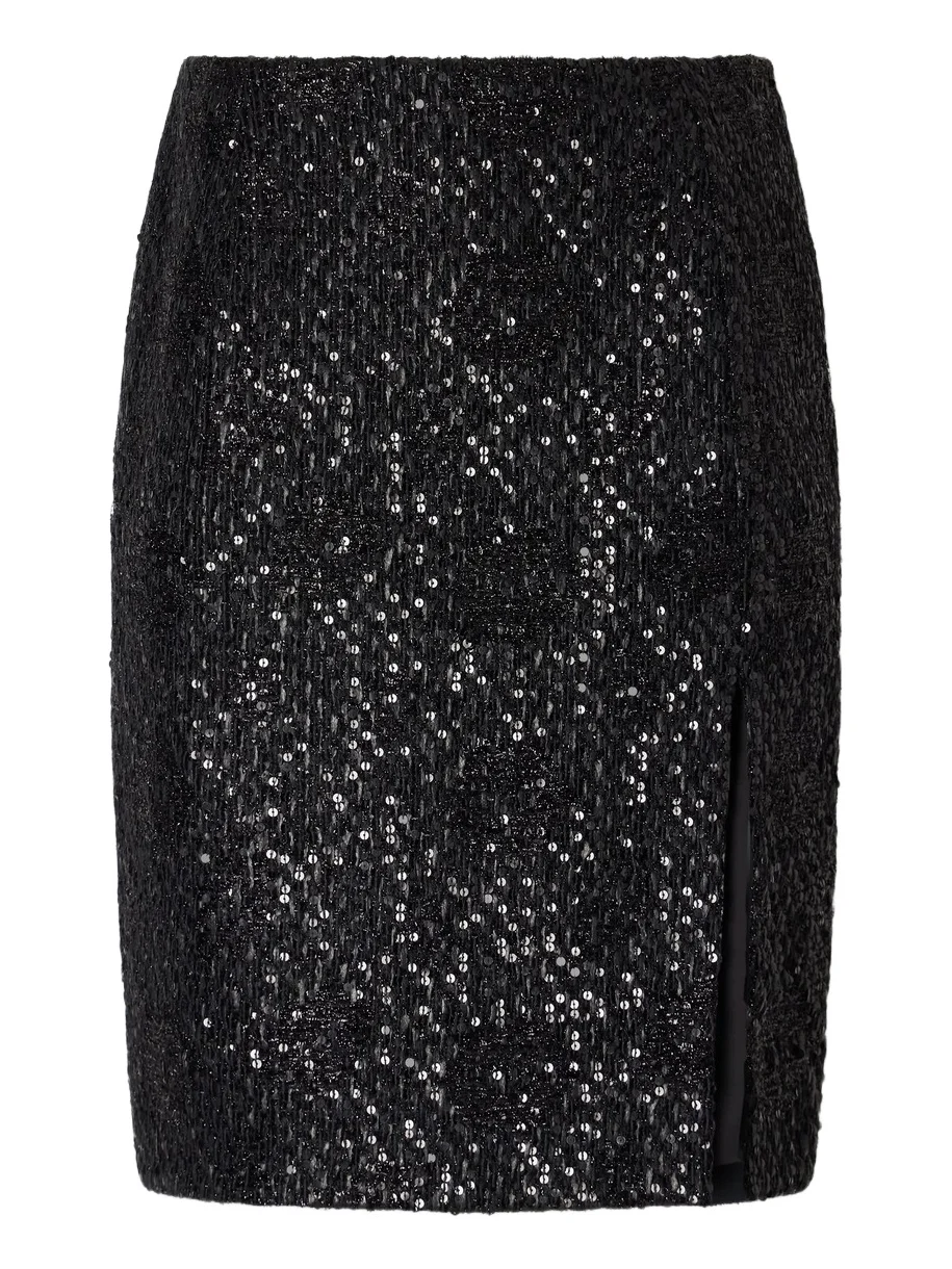 Balmain Sequined Tweed Mini Skirt