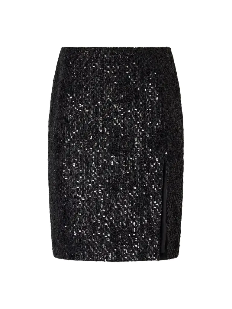 Balmain Sequined Tweed Mini Skirt