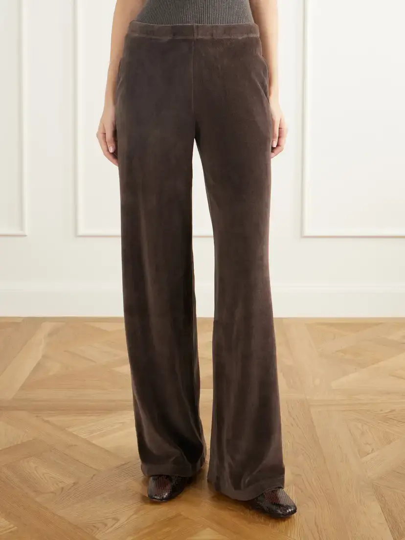 Suzie Kondi Pantaloni Cotton-blend Velour Wide-leg Pants | Thumbnail 3 Suzie Kondi Pantaloni Cotton-blend Velour Wide-leg Pants | Thumbnail 3