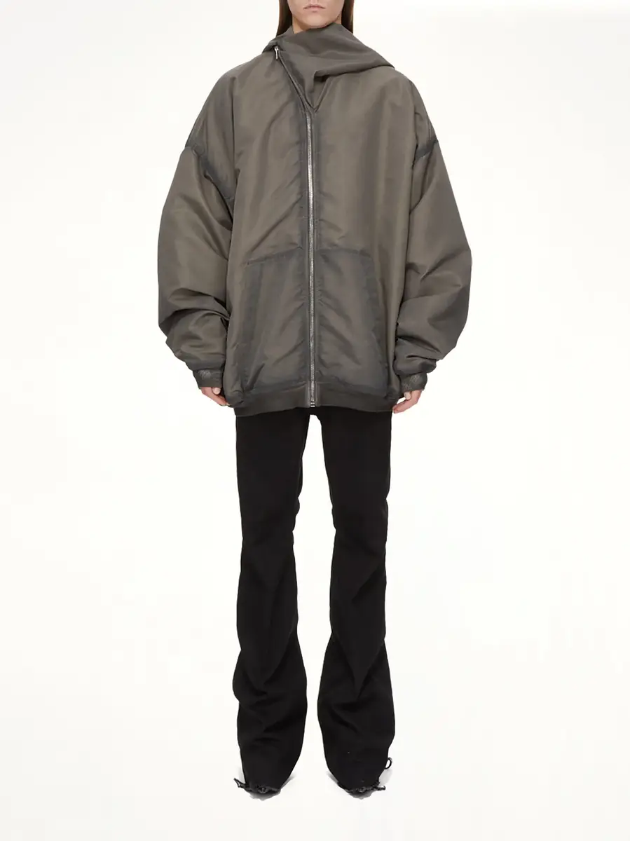 Rick Owens Tower Mountain Hoodie in Dark Dust | Thumbnail 9