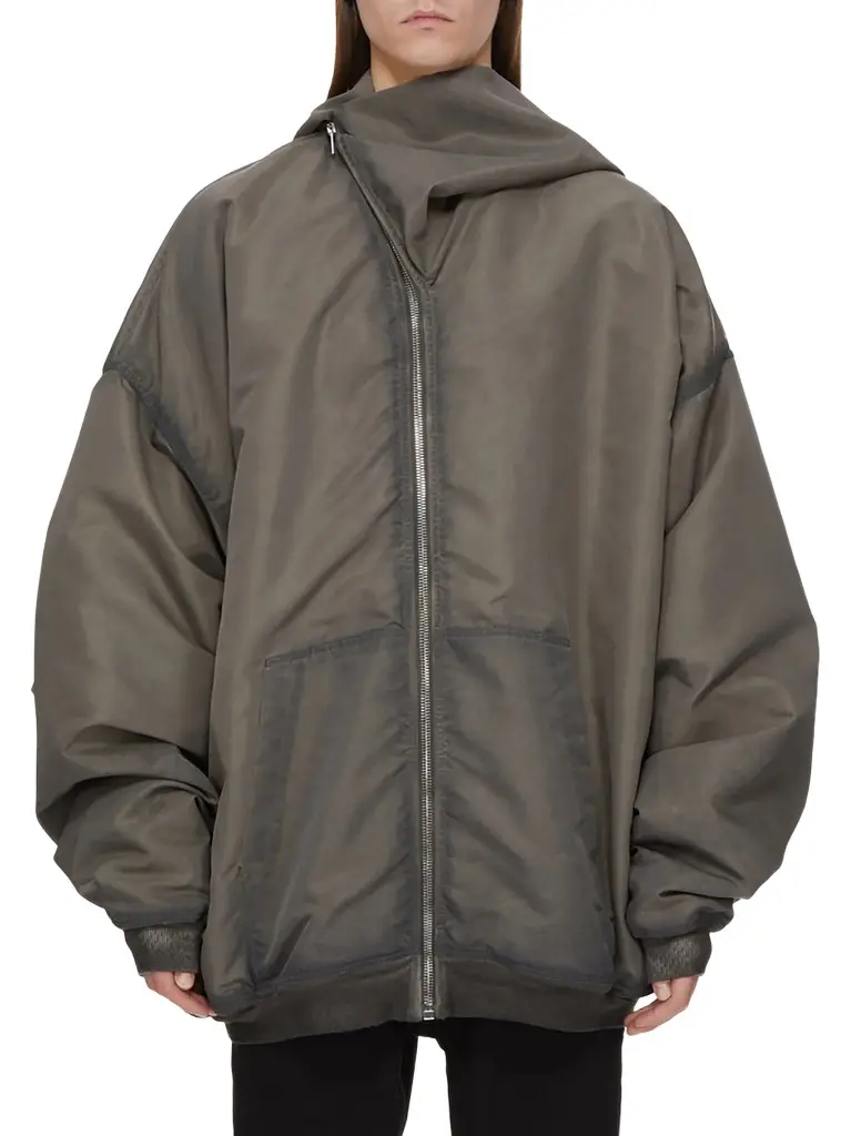 Rick Owens Tower Mountain Hoodie in Dark Dust