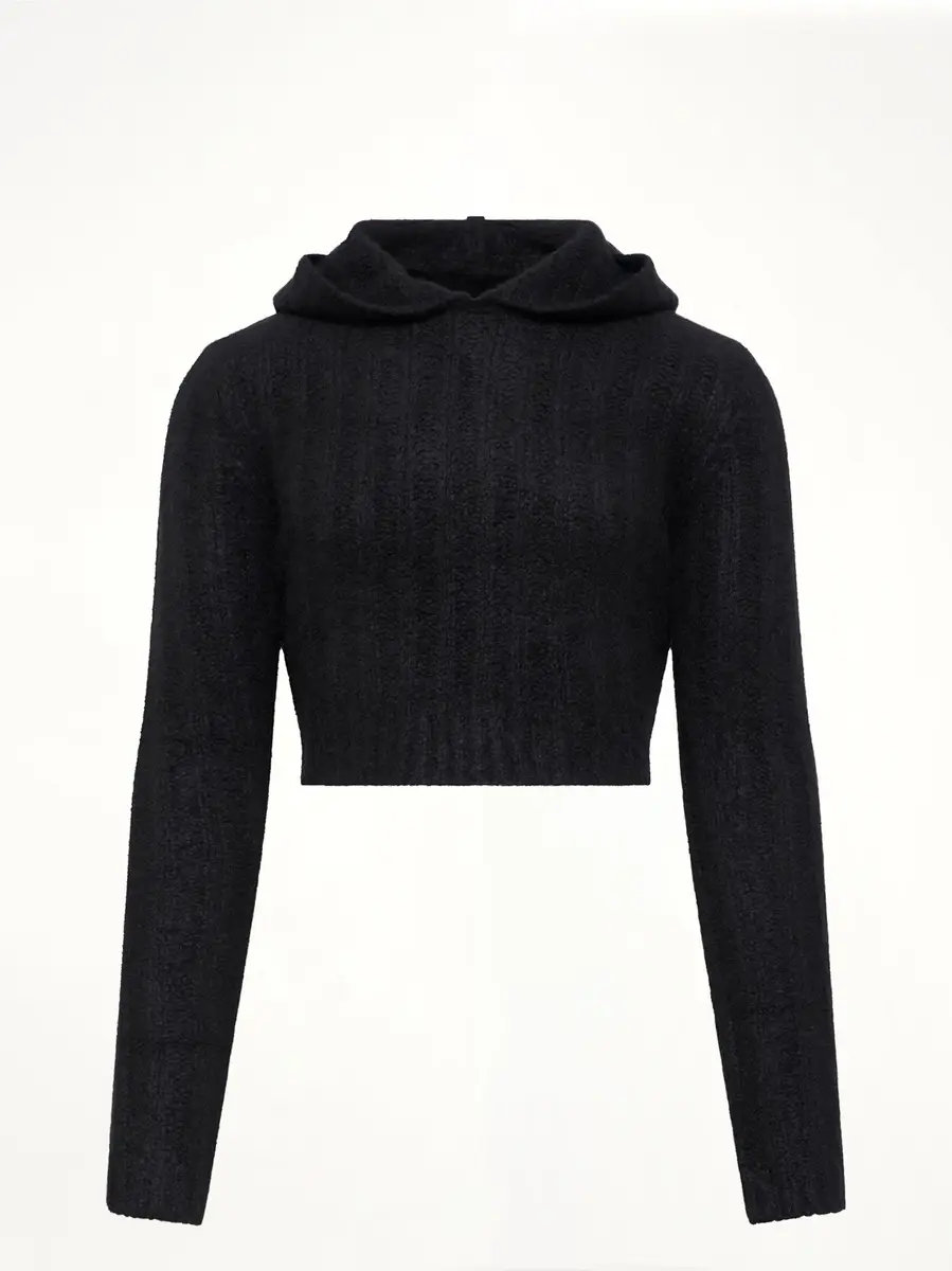 Rick Owens Tower Cropped Hooded Pull | Thumbnail 2 Rick Owens Tower Cropped Hooded Pull | Thumbnail 2