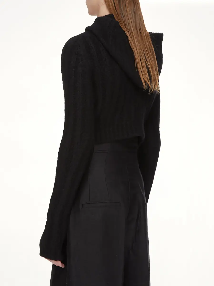 Rick Owens Tower Cropped Hooded Pull | Thumbnail 4 Rick Owens Tower Cropped Hooded Pull | Thumbnail 4