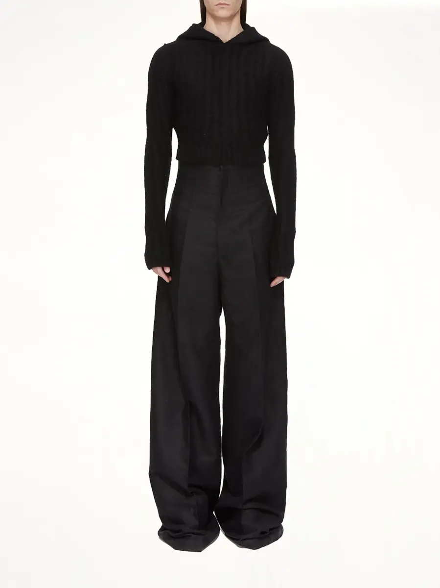 Rick Owens Tower Cropped Hooded Pull | Thumbnail 8 Rick Owens Tower Cropped Hooded Pull | Thumbnail 8