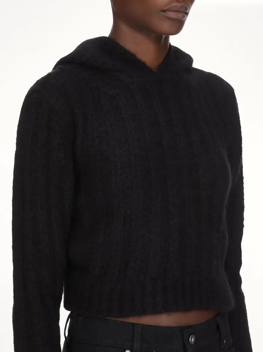 Rick Owens LS Cropped Hooded Top | Thumbnail 5 Rick Owens LS Cropped Hooded Top | Thumbnail 5