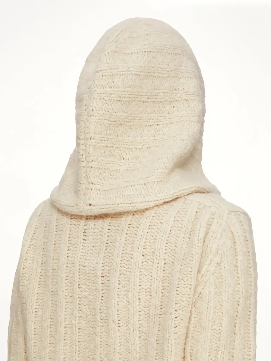 Rick Owens LS Cropped Hooded Top in Natural | Thumbnail 7 Rick Owens LS Cropped Hooded Top in Natural | Thumbnail 7