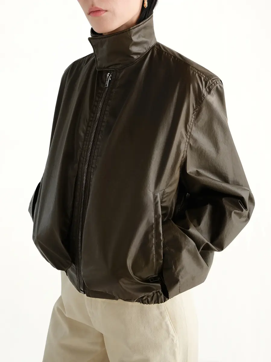Lemaire Zipped Blouson in Truffle | Thumbnail 3