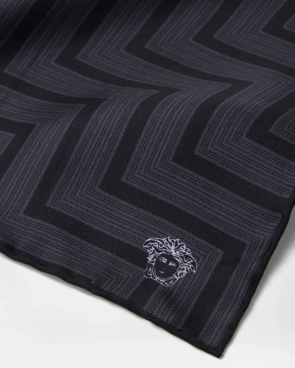Versace Jacquard Silk Twill Pocket Square | Thumbnail 2