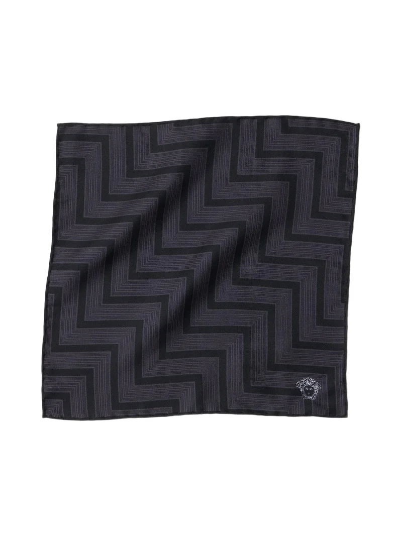 Versace Jacquard Silk Twill Pocket Square