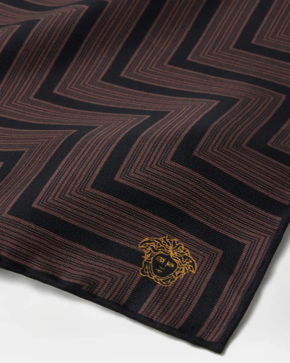 Versace Jacquard Silk Twill Pocket Square | Thumbnail 2