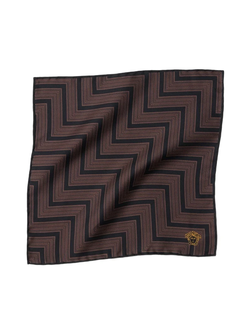 Versace Jacquard Silk Twill Pocket Square