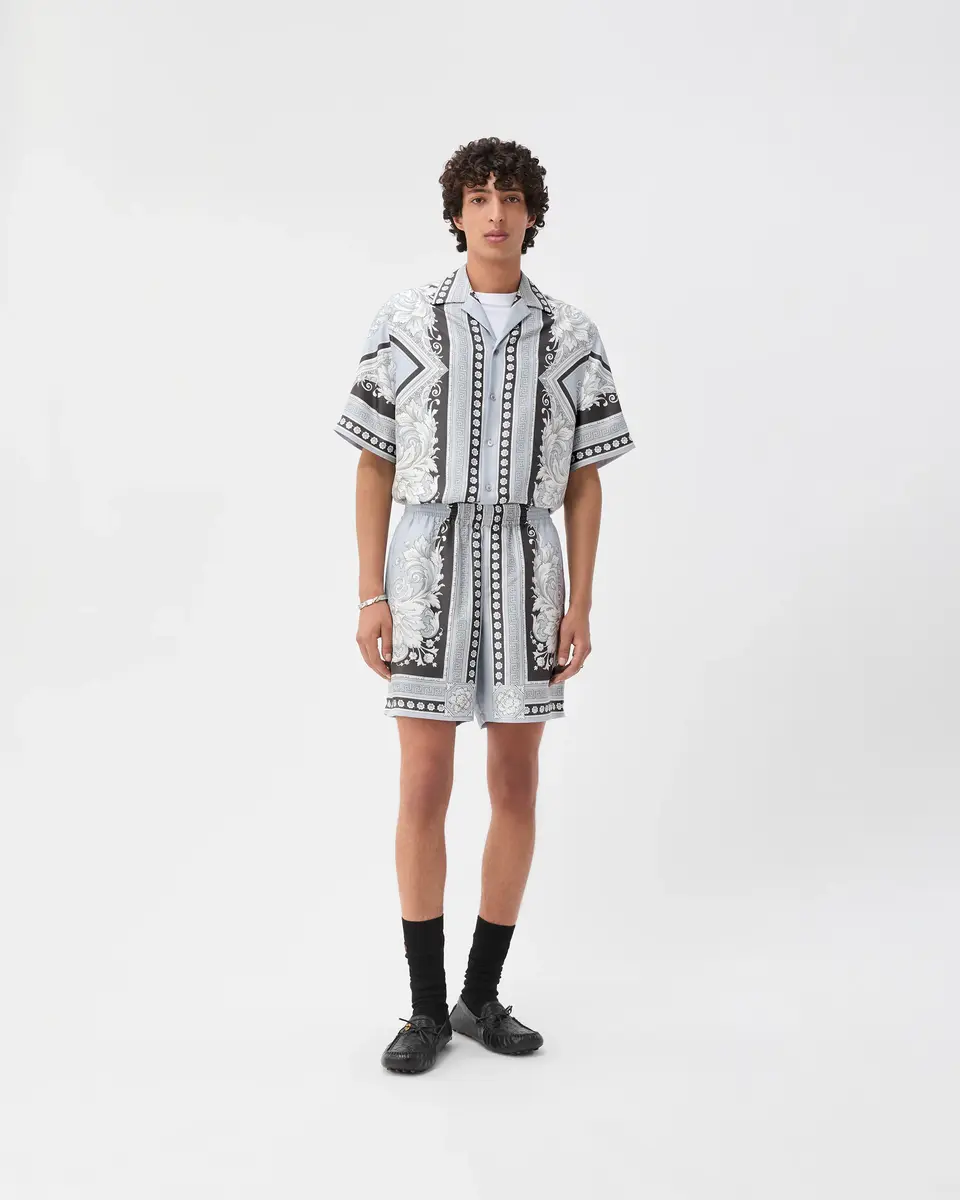 Versace Printed Silk Twill Shorts | Thumbnail 2 Versace Printed Silk Twill Shorts | Thumbnail 2