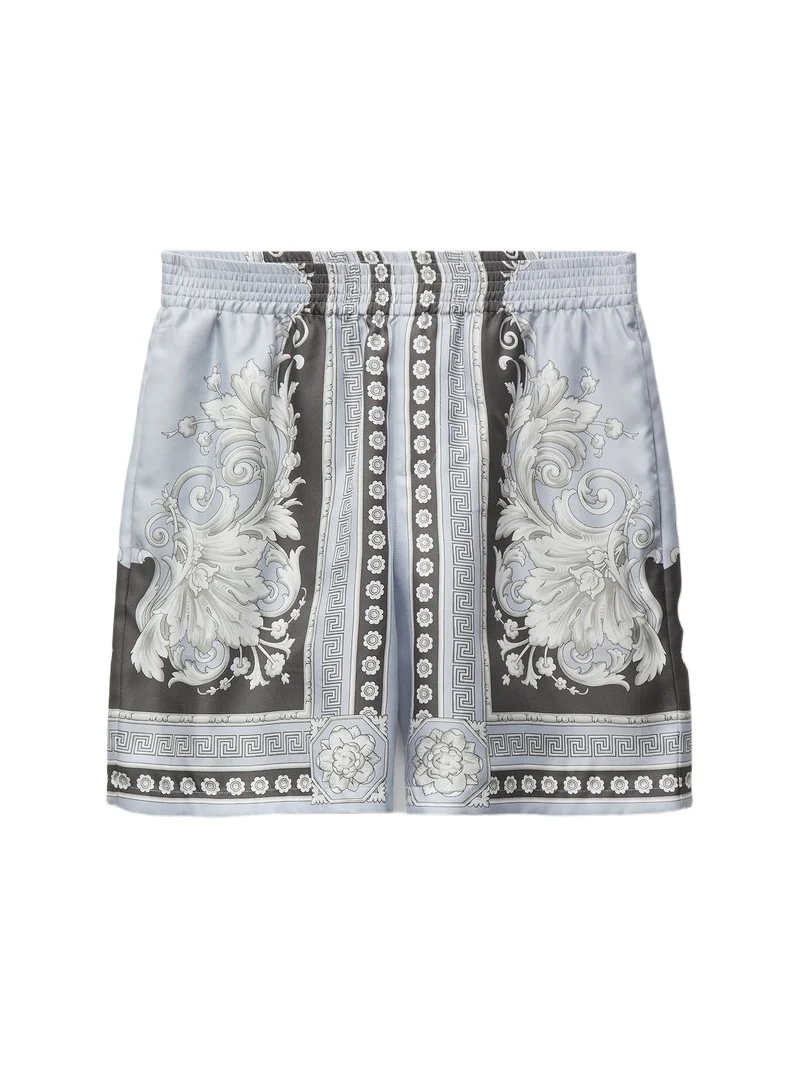 Versace Printed Silk Twill Shorts
