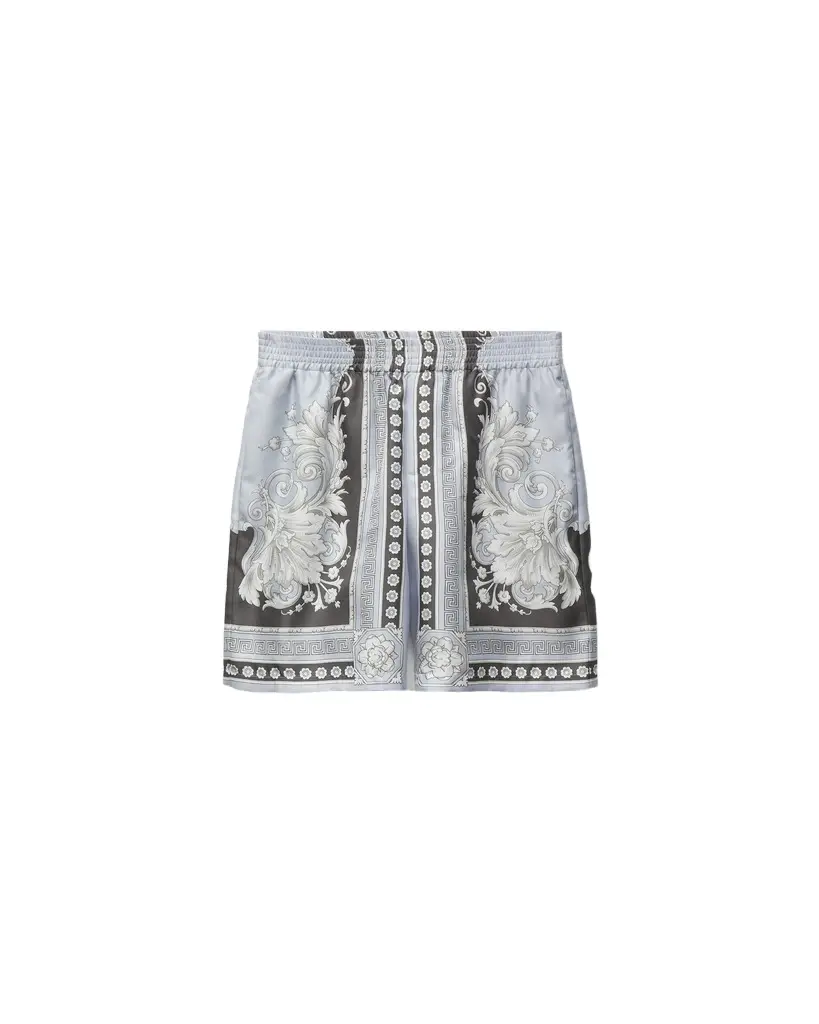 Versace Printed Silk Twill Shorts