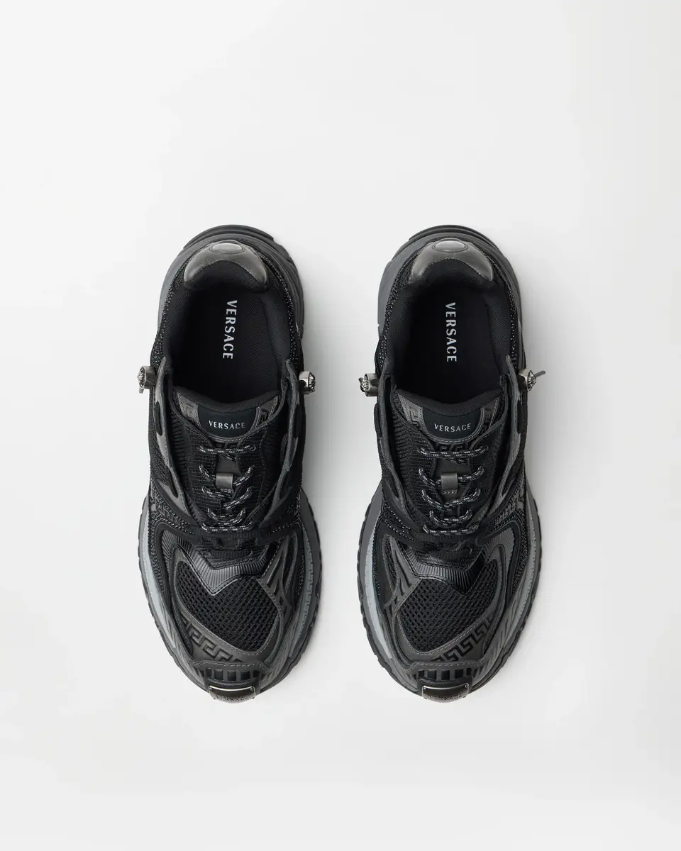 Versace Icaro Embellished Mesh & Leather Sneakers | Thumbnail 2 Versace Icaro Embellished Mesh & Leather Sneakers | Thumbnail 2