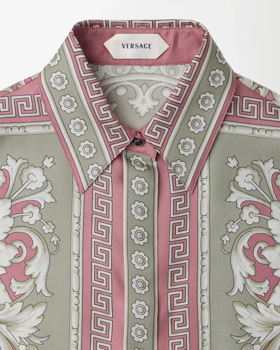 Versace Printed Silk Twill Mini Dress | Thumbnail 2 Versace Printed Silk Twill Mini Dress | Thumbnail 2