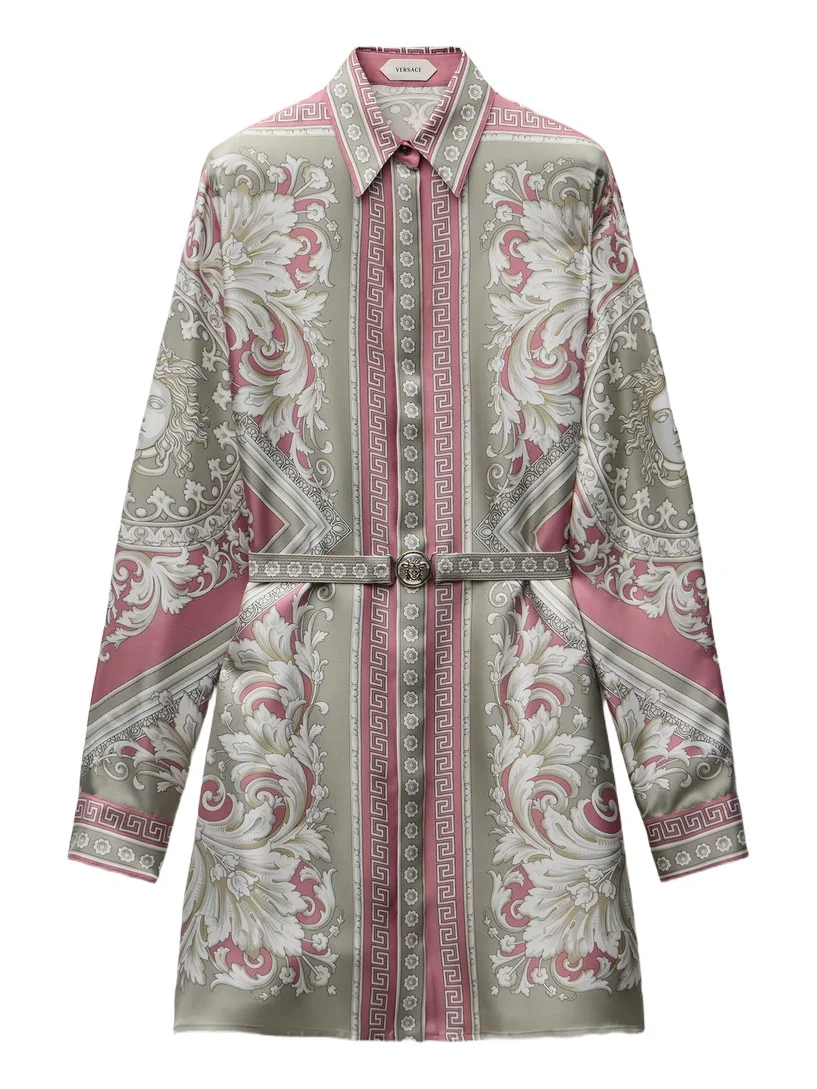 Printed Silk Twill Mini Dress
