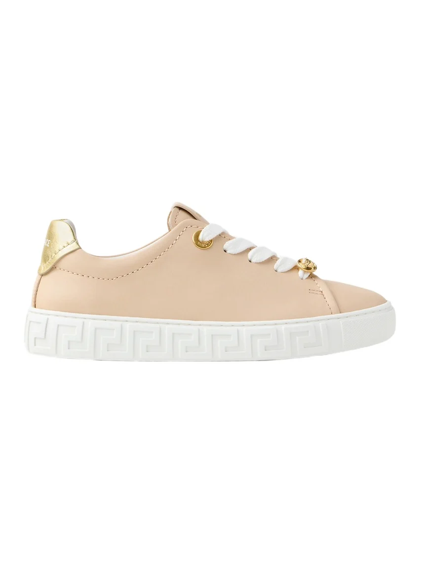 Greca Leather Sneakers Greca Leather Sneakers