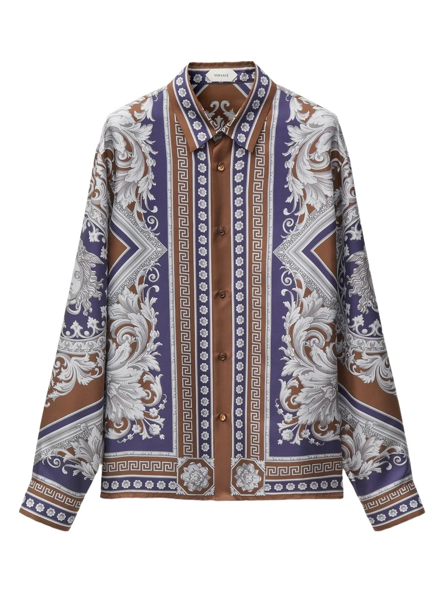 Printed Silk Twill Regular Shirt Printed Silk Twill Regular Shirt