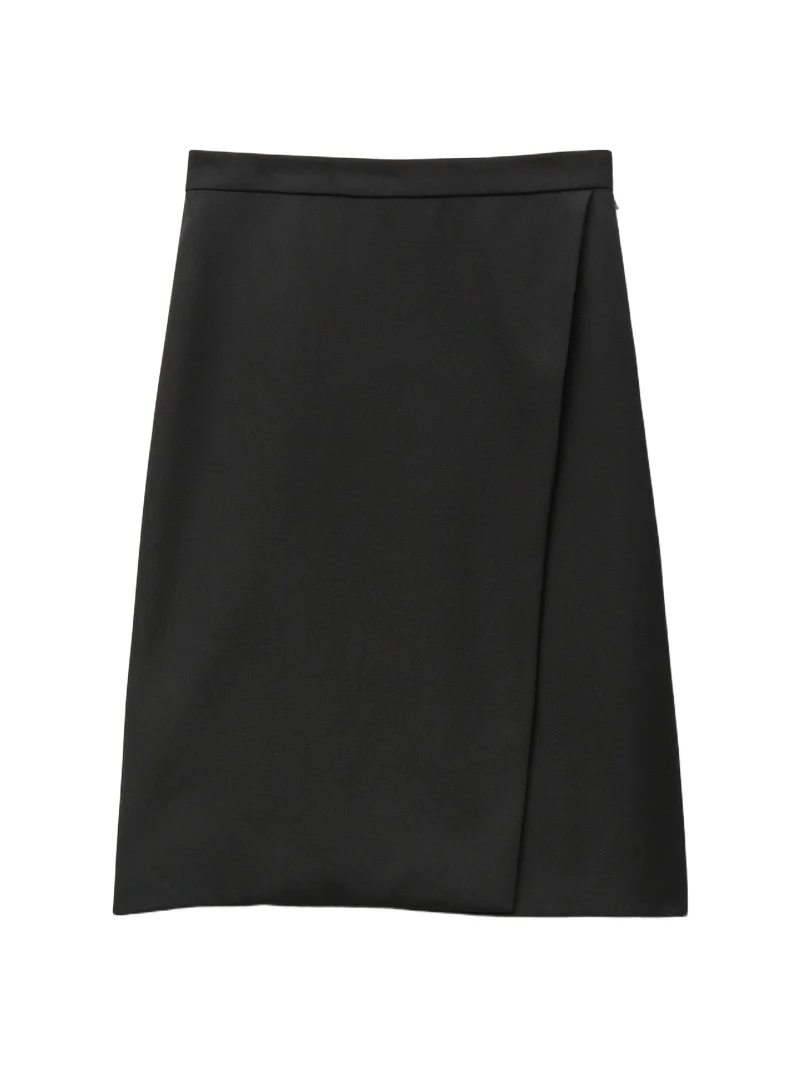 Grain De Poudre Wool Midi Skirt