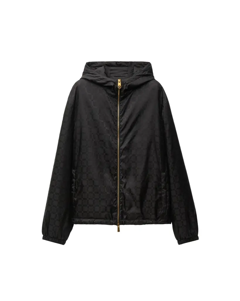 Versace Jacquard Nylon Windbreaker Jacket