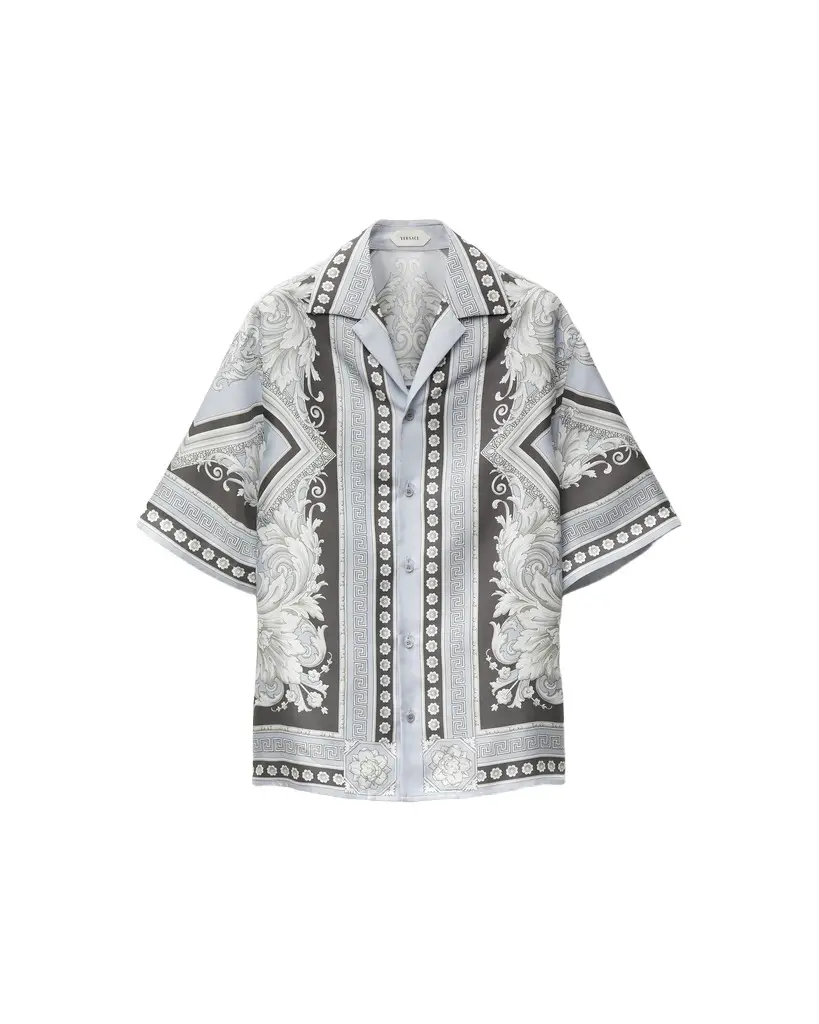 Versace Printed Silk Twill Regular Shirt