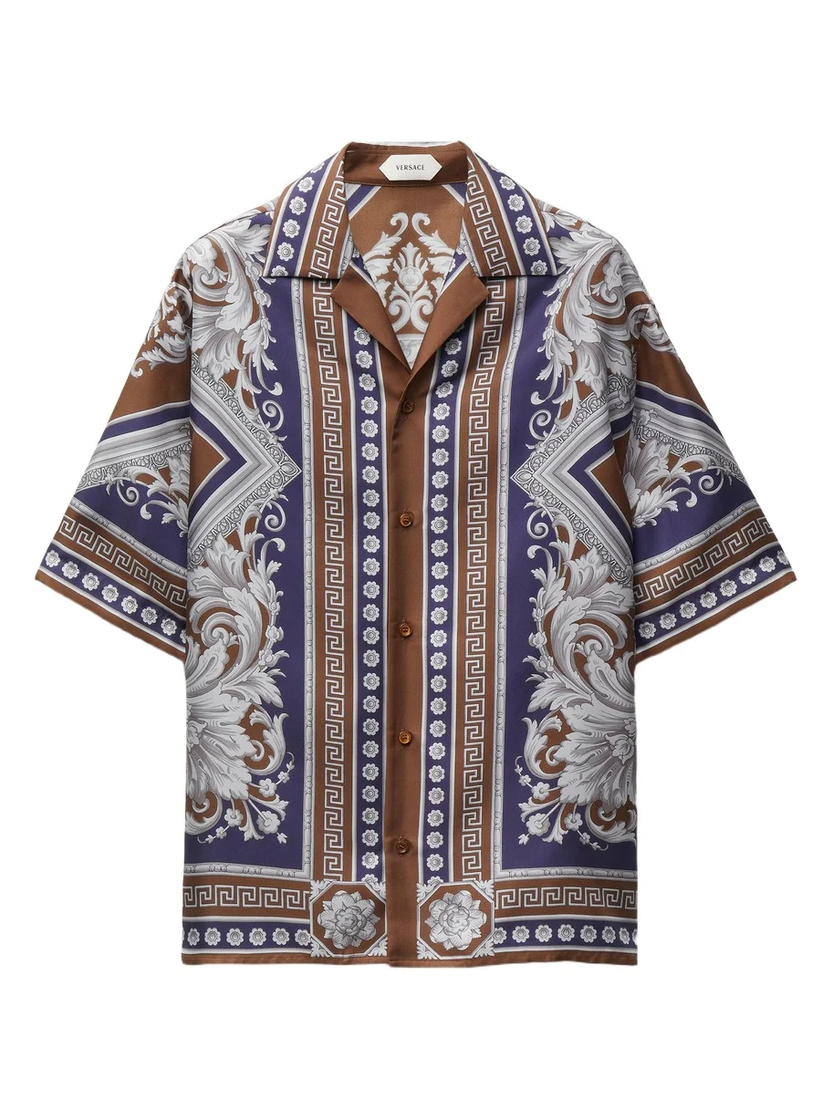 Printed Silk Twill Regular Shirt Printed Silk Twill Regular Shirt