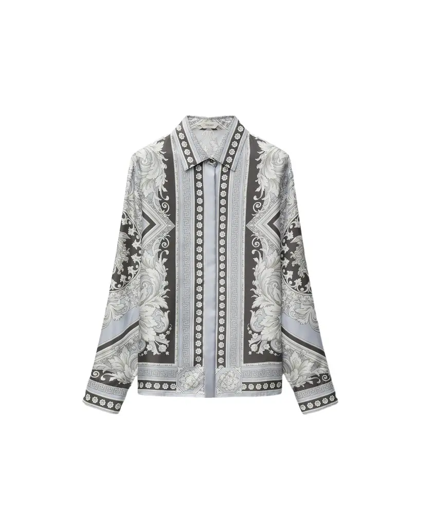 Versace Printed Silk Twill Shirt