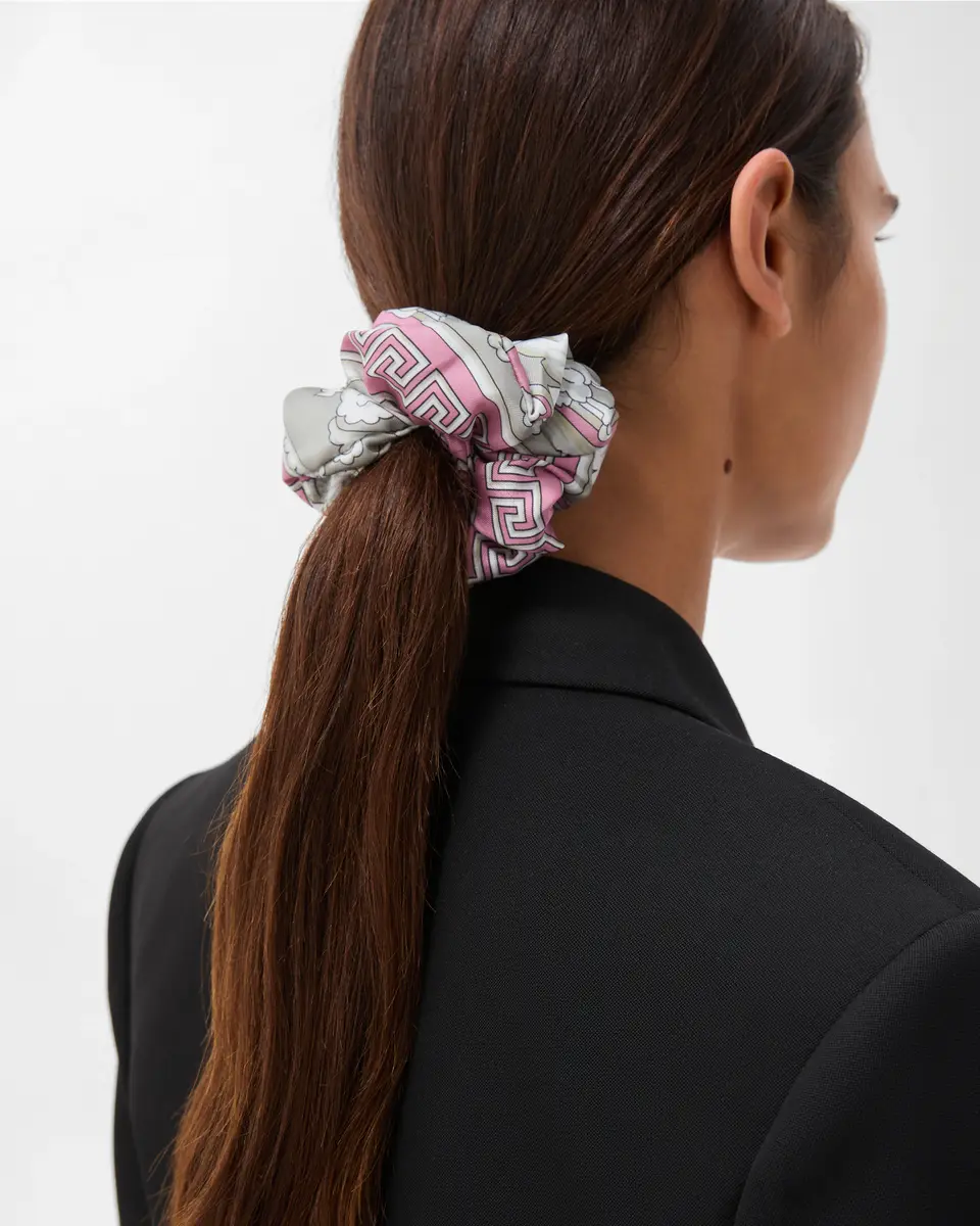 Versace Printed Twill Scrunchie | Thumbnail 2 Versace Printed Twill Scrunchie | Thumbnail 2