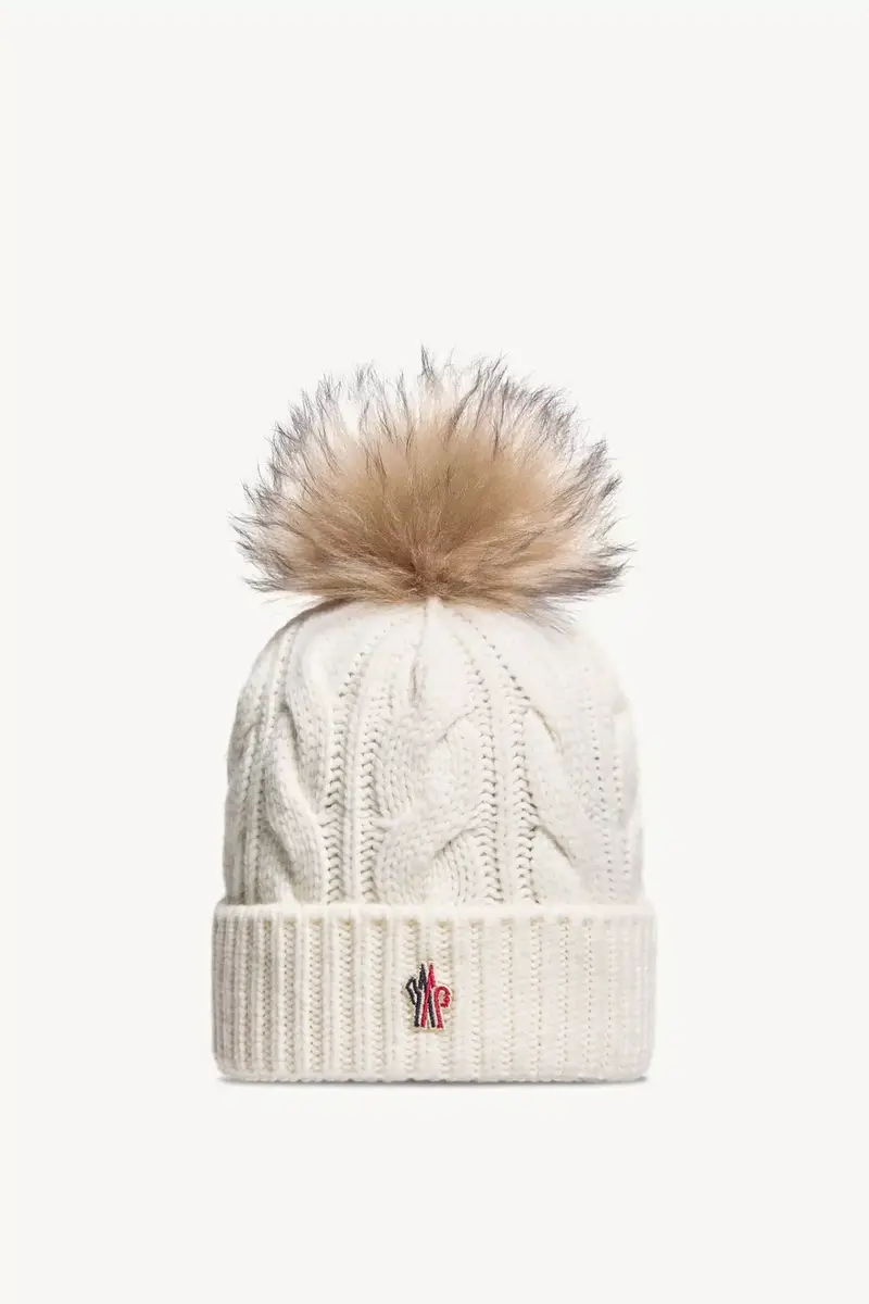 Moncler Grenoble Wool & Cashmere Beanie With Pom Pom | Thumbnail 2 Moncler Grenoble Wool & Cashmere Beanie With Pom Pom | Thumbnail 2