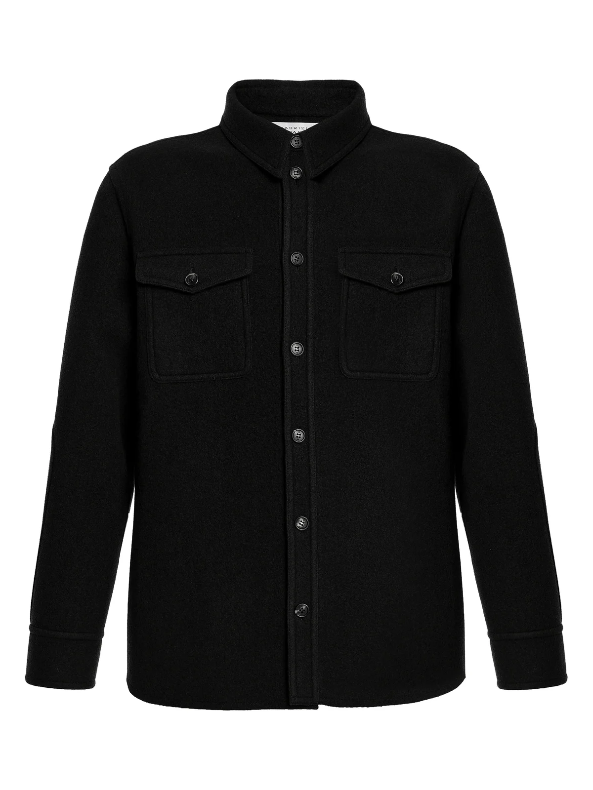 Gabriela Hearst Lucas Overshirt in Black Double-face Recycled Cashmere